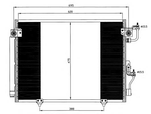 35619 NRF radiador de aparelho de ar condicionado