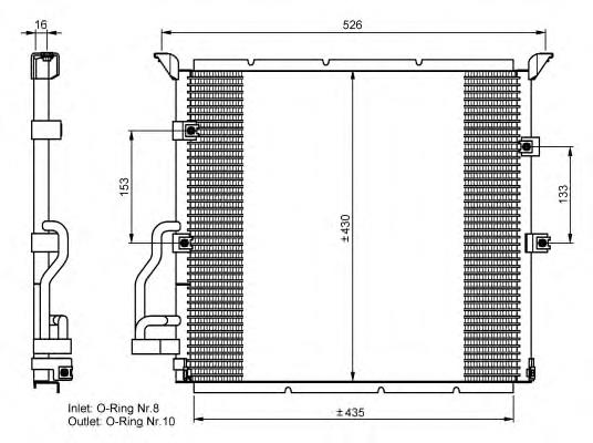 35586 NRF radiador de aparelho de ar condicionado