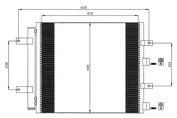 CF20241 Delphi radiador de aparelho de ar condicionado