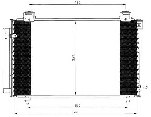 Radiador de aparelho de ar condicionado 35593 NRF