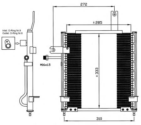 D26761480 Mazda radiador de aparelho de ar condicionado