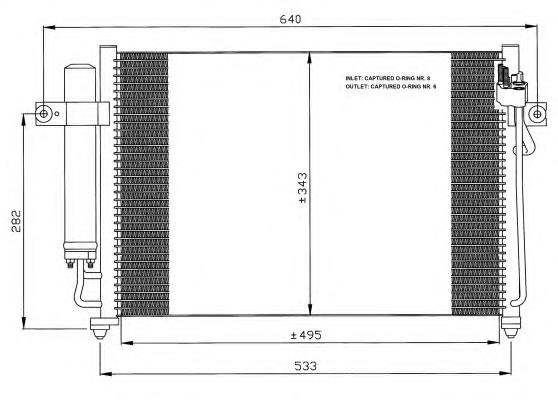 Radiador de aparelho de ar condicionado 35475 NRF