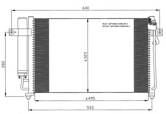 35476 NRF radiador de aparelho de ar condicionado