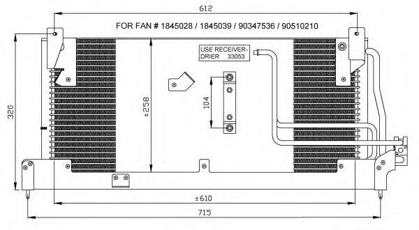 35466 NRF radiador de aparelho de ar condicionado