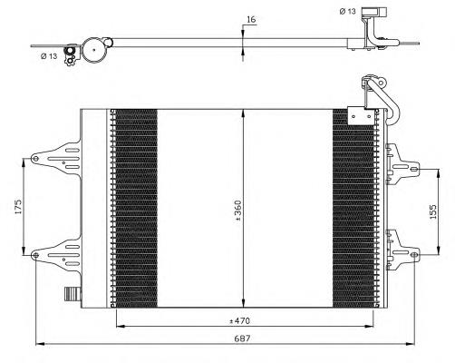 35480 NRF radiador de aparelho de ar condicionado