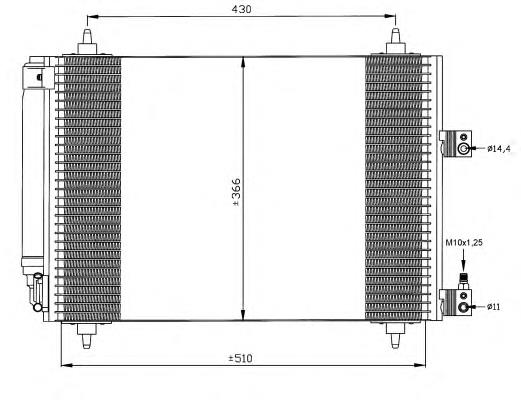 35443 NRF radiador de aparelho de ar condicionado