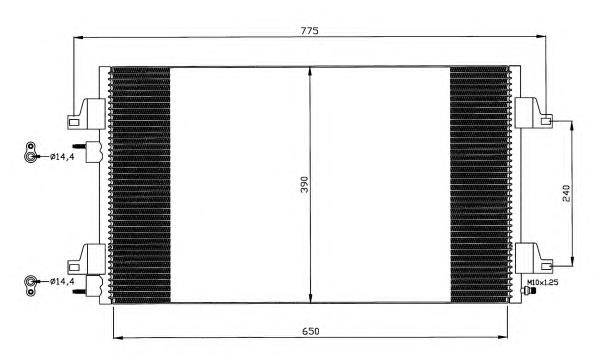 8200008763B Renault (RVI) radiador de aparelho de ar condicionado