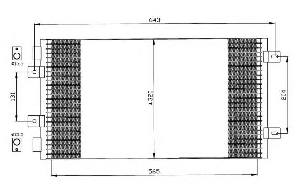 35442 NRF radiador de aparelho de ar condicionado