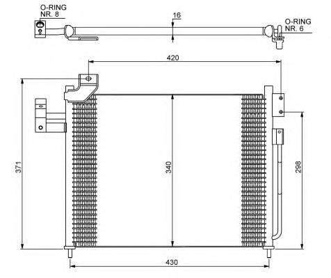 CB0561480B Mazda radiador de aparelho de ar condicionado