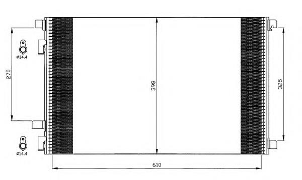 8200223000 Renault (RVI) radiador de aparelho de ar condicionado