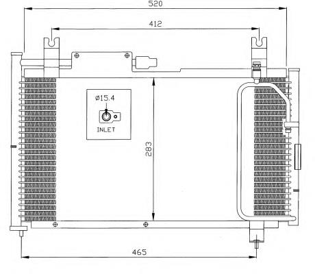 Radiador de aparelho de ar condicionado para Suzuki Swift (AH, AJ)