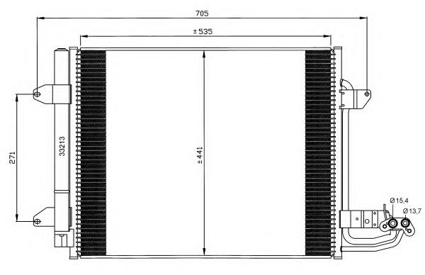 35521 NRF radiador de aparelho de ar condicionado