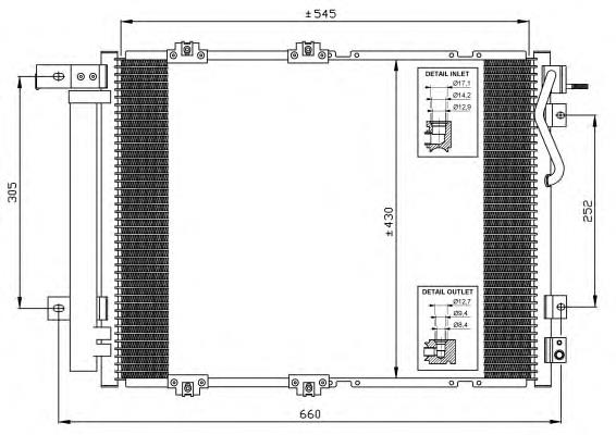 976063E601 Doowon radiador de aparelho de ar condicionado