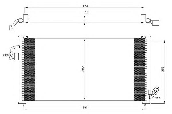 Radiador de aparelho de ar condicionado para Subaru Forester (S10, SF)