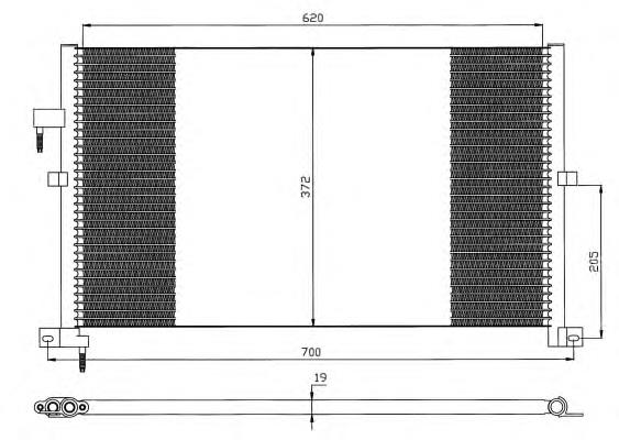 35525 NRF radiador de aparelho de ar condicionado