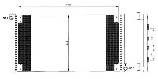 46809637 Fiat/Alfa/Lancia radiador de aparelho de ar condicionado