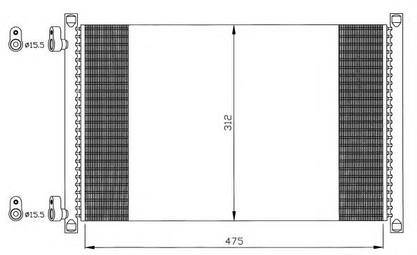 35490 NRF radiador de aparelho de ar condicionado