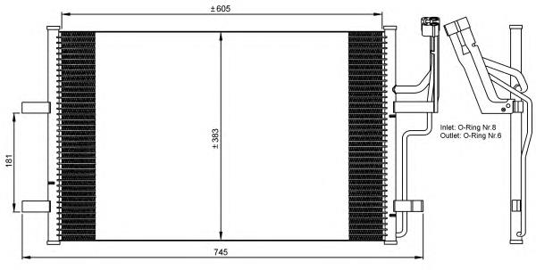 4541K8C2 Polcar radiador de aparelho de ar condicionado