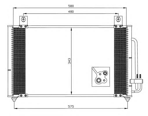 Radiador de aparelho de ar condicionado para KIA Rio 