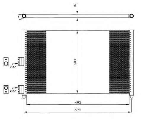 Radiador de aparelho de ar condicionado 35502 NRF