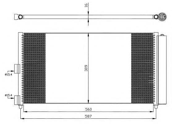 Radiador de aparelho de ar condicionado para Fiat Doblo (223)