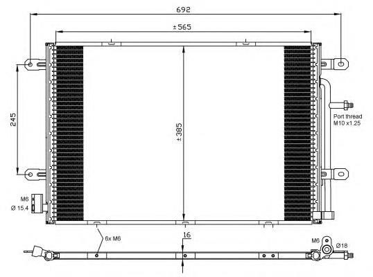 8E0 260 403 M VAG radiador de aparelho de ar condicionado