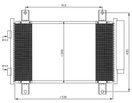 AC 833 000S Knecht-Mahle radiador de aparelho de ar condicionado