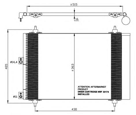 2327K8C3 Polcar radiador de aparelho de ar condicionado