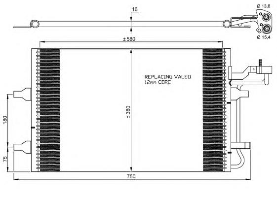 4N5H19710BF Ford radiador de aparelho de ar condicionado