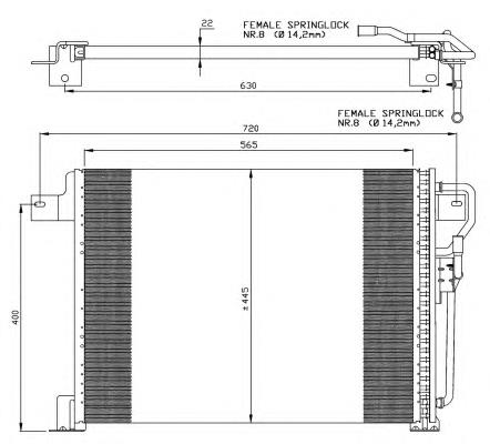 55115863 Chrysler radiador de aparelho de ar condicionado