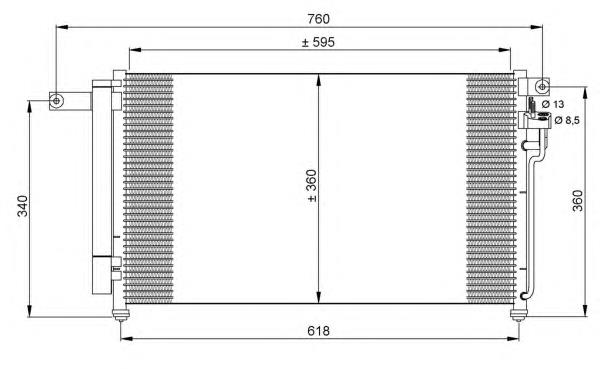 35851 NRF radiador de aparelho de ar condicionado