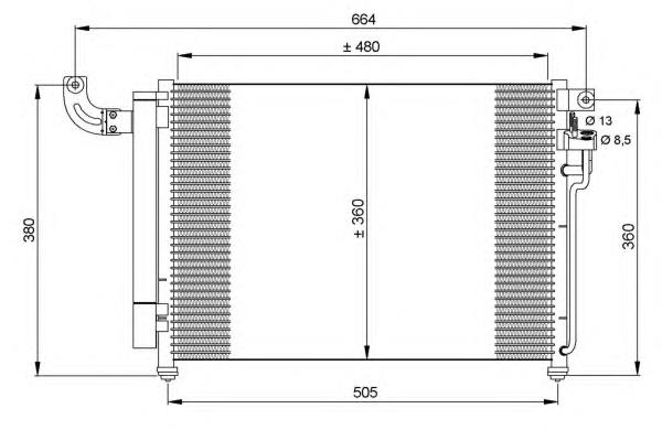 35852 NRF radiador de aparelho de ar condicionado