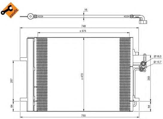 7G9119710FB Ford radiador de aparelho de ar condicionado