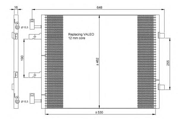 35845 NRF radiador de aparelho de ar condicionado