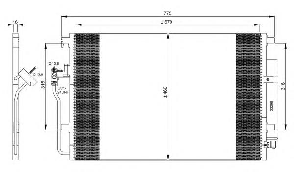 35849 NRF radiador de aparelho de ar condicionado