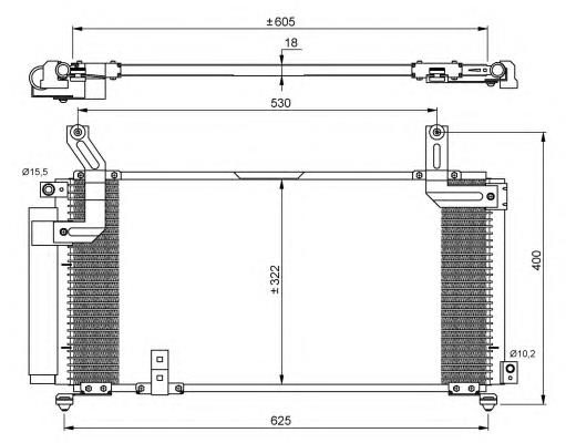 9531054G11000 Suzuki radiador de aparelho de ar condicionado