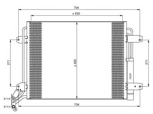 5N0820411 VAG radiador de aparelho de ar condicionado