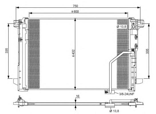 300697 ACR radiador de aparelho de ar condicionado