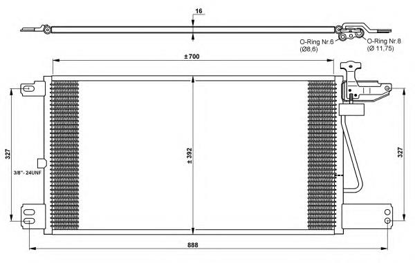 Радиатор кондиционера 35790 NRF