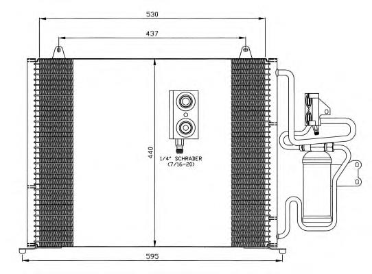 35829 NRF radiador de aparelho de ar condicionado