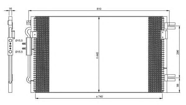 5142490AA Chrysler radiador de aparelho de ar condicionado