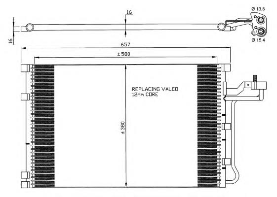 9124390 Volvo radiador de aparelho de ar condicionado