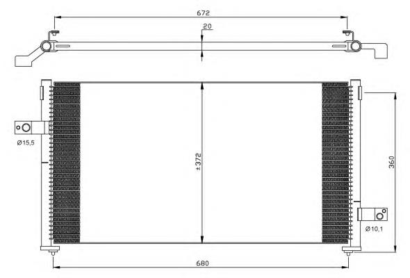 Radiador de aparelho de ar condicionado 35877 NRF