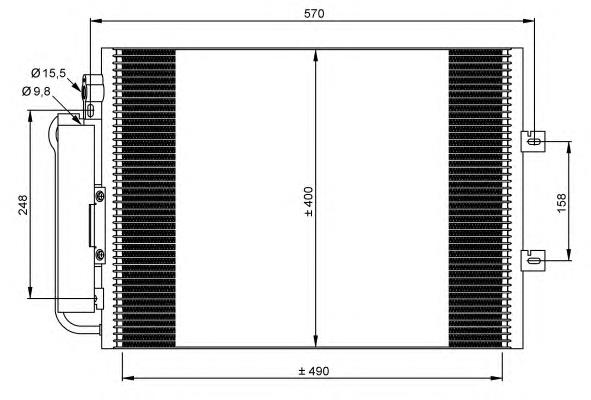 921006980R Renault (RVI) radiador de aparelho de ar condicionado