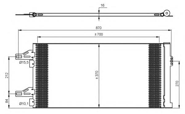 9005246 VAN Wezel radiador de aparelho de ar condicionado