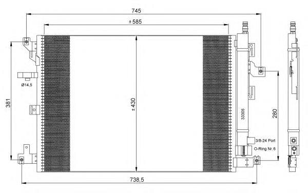 Radiador de aparelho de ar condicionado para Volvo XC90 