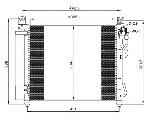 35888 NRF radiador de aparelho de ar condicionado