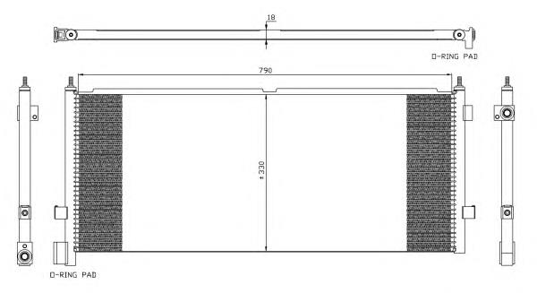 Radiador de aparelho de ar condicionado 35891 NRF