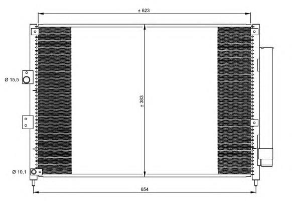 80110SNBA41 Market (OEM) radiador de aparelho de ar condicionado