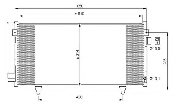 Radiador de aparelho de ar condicionado para Subaru Forester (S13, SJ)